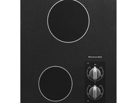 KitchenAid 15-inch Built-in Electric Cooktop with 2 Elements KECC056RBL For Sale