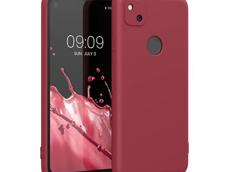 Kwmobile Funda para Google Pixel 4a - Carcasa Trasera de TPU Silicona en Rojo Lacre - Protección y Estilo para tu Móvil Reacondicionado Online now