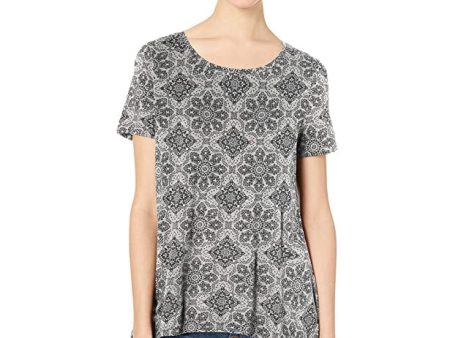 Amazon Essentials Camiseta Holgada de Manga Corta y Cuello Redondo y Amplio (Disponible en Tallas Grandes) Mujer, Gris Mezcla, Patrón de Ladrillo, S Online