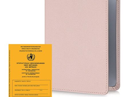 Kwmobile Funda para cartilla de vacunación - Estuche de cuero sintético con tapa para pasaporte de vacunas europeo - oro rosa Reacondicionado Hot on Sale