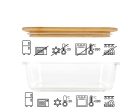 Birambeau - Utensilio de Cocina Caja de Cristal Alimento Hermético sin Tapa - 1520ml - Ideal para la Conservación Embalaje Deteriorado Online